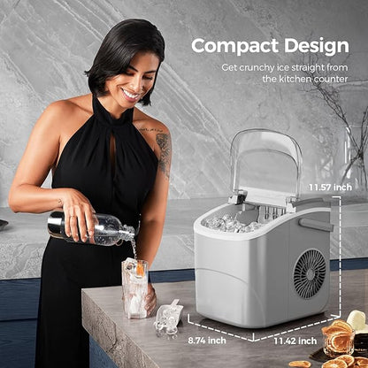 Ice Makers Countertop, 9 Cubes in 6 Mins, Portable Ice Maker Machine