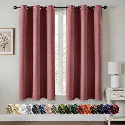 MIULEE Dusty Rose Blackout Curtains