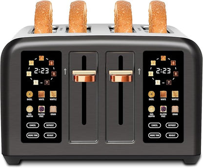 SEEDEEM Toaster 4 Slice, Stainless Steel, Touch Screen