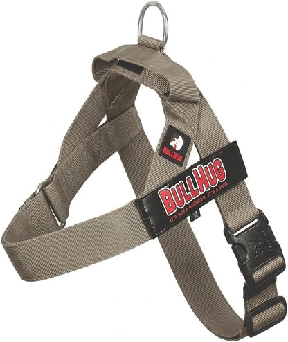 Adjustable Dog Harness– No Pull, No Choke – for English Bulldogs, French Bulldogs, Pugs & Broad-Chested Breeds – Easy, Safe Walks (Taupe, Large)