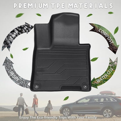 KARPAL Floor Mats Fit for Hyundai Tucson 2022-2025 2026 (Not Fit Hybrid & PHEV), All Weather TPE Car Mats Cargo Liners Guard Accessories, 1st & 2nd & Cargo Liners