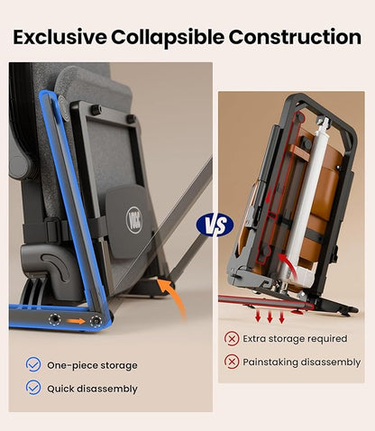 VOCIC Upgrade Electric Floor Lift for Elderly Falls, Heavy Duty Lift Chair with T-stabilized Base, Help You Get Up from Floor, Support Up to 440 LBS, AX15 (Gray)