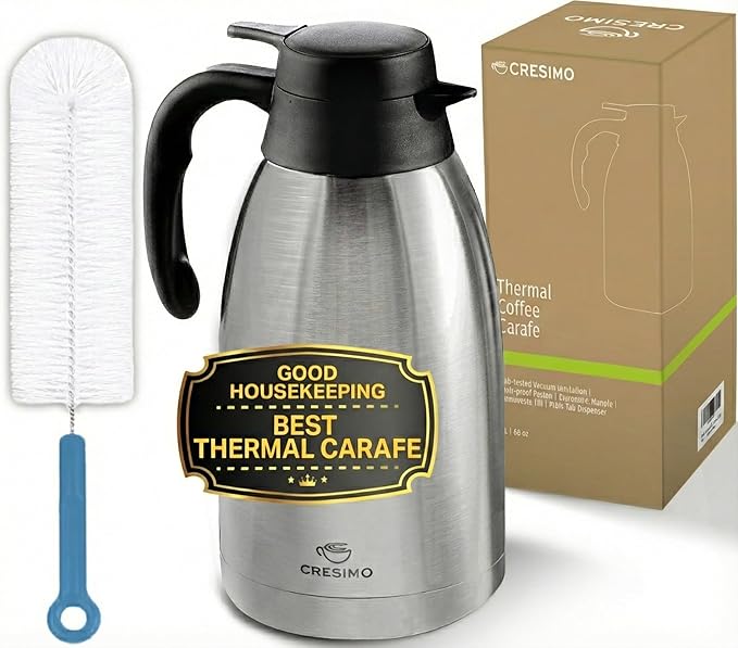 Thermal Coffee Carafe 2L / 68 oz – Updated 2025 Model – Insulated Stainless