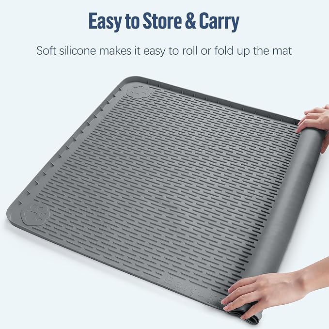 Pee Pad Holder for Dogs 40''x40'' Silicone Puppy Pee Pad Tray, Dark Grey | Extra Large Dog Potty Tray Leak-Proof, High Edge, No Spill Training Pads for Floor Protection, No Pee Pads