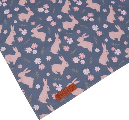 ADOGGYGO Easter Dog Bandanas, Reversible Bunny Floral Pet Scarf, Multi Size Offered, Rabbit Easter Bandana for Small Dogs Pets (Small)