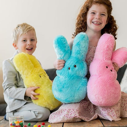 Animal Adventure | 15" Green Shaggy Bunny Peeps Plush | Easter Basket Stuffed Animals for Kids | Marshmallow Candy | Huggable Ultra Soft Plushie Stuffers Buddy Toy | Collectable Gifts | Aged 3+