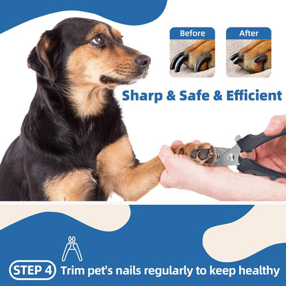 Dog Brush for Shedding,7 PCS Pet Grooming Brush Kit to De-fur & Hair Slicker Deshedding Brushes with Undercoat Rake Comb Bath Brush&Nail Clipper for Grooming Short Long Haired Dogs Cats Blue