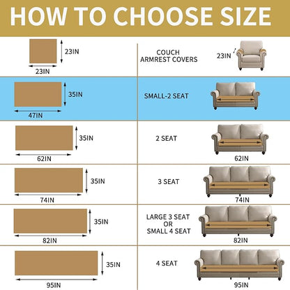 HAOMAIJIA Waterproof Couch Cover for Dogs Washable,Faux Fur Pet Couch Covers for Sofa,Soft Dog Bed Cover Non-Slip Couch Covers for 3 Cushion Couch Sofa Pet Friendly (Khaki, 35" x 47" 1 Pack)