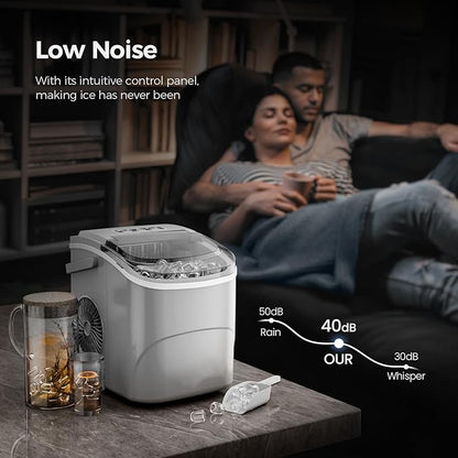 Ice Makers Countertop, 9 Cubes in 6 Mins, Portable Ice Maker Machine