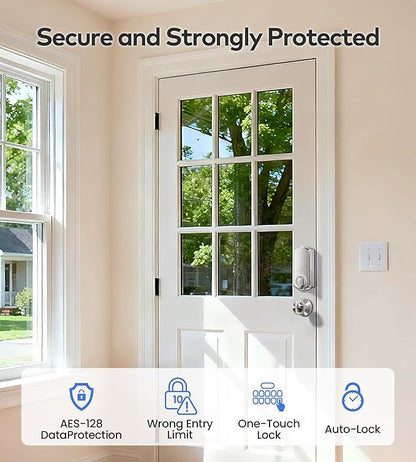 TEEHO TE012W-K WiFi Smart Keyless Entry Door Lock