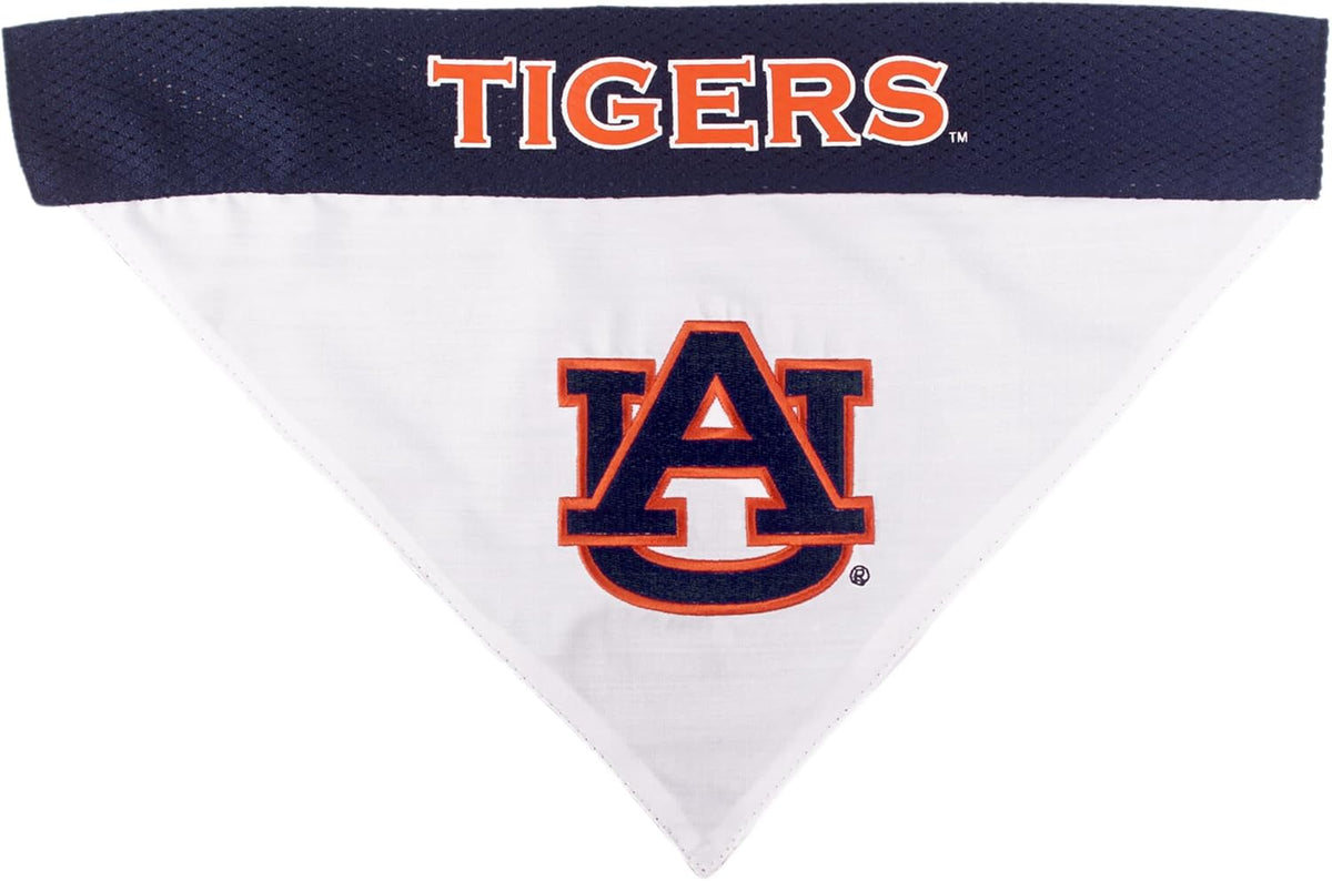 Pets First Collegiate Pet Accessories, Reversible Bandana, Auburn Tigers, Small/Medium