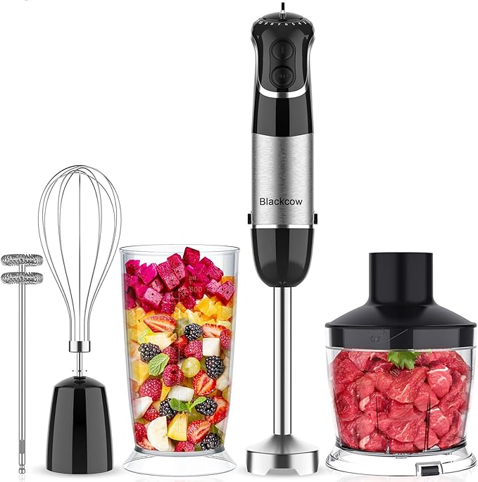 Immersion Blender Handheld for Kitchen, Emulsion Blender Handheld, 12 Speed