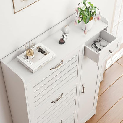 Narrow Shoe Storage Cabinet