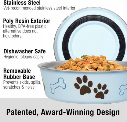 Loving Pets Bella Bowl, Dog Bowl, Extra Large, Murano Blue