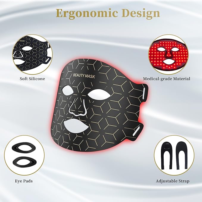 Red Light Therapy for Face & Neck, 7-1 Colors LED Light Therapy mask,