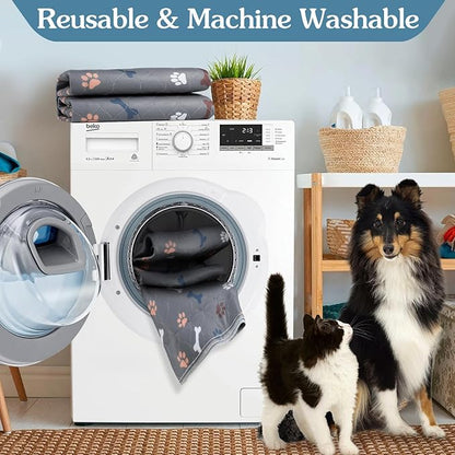 Washable Pee Pad for Dogs, 2 Pack Extra Large Puppy Pads, 48"x60" | Super Absorbent, Waterproof & Leakproof, Non-Slip Bottom, Machine Washable, For Floors, Beds, Couches, Crates, Carpets, Cars