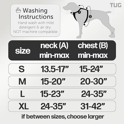 TUG Grab Dog Harness with Built-in Magnetic Traffic Leash (XL/Cream) | Padded Magnetic Traffic Handle | Dual Leash Clips | 4-Point Adjustable Fit | Durable Nylon
