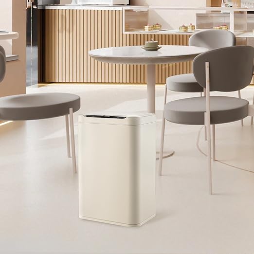 ELPHECO Stainless Steel Office Trash Can Motion Sensor Garbage Can Touchless