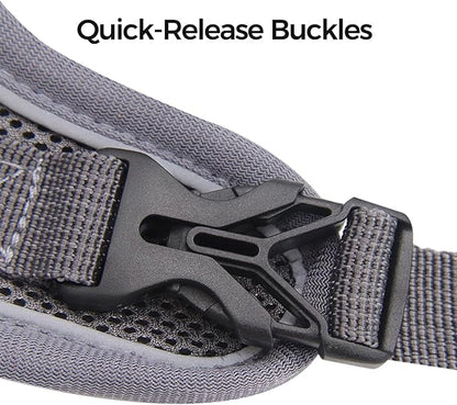 Cat Harness and Leash Set Escape Proof Tactical Large Kitten Harness Emotional Support Cat Vest, Grey, L