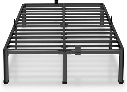 MAF 12 Inch King Metal Platform Bed Frame with Round Corner Legs, Mattress Slide Stopper, 3000 LBS Heavy Duty Steel Slats Support, No Box Spring Needed, Noise Free