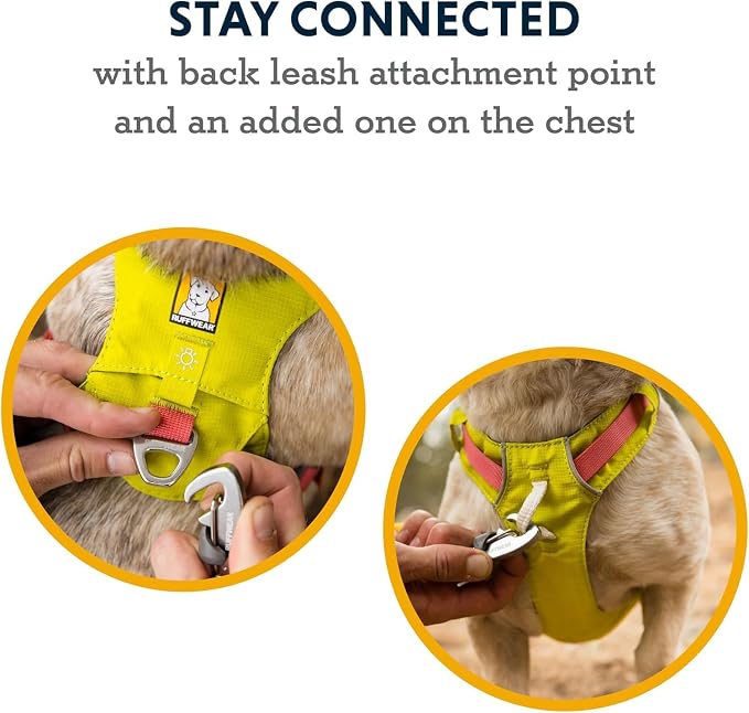 Ruffwear, Hi & Light, Everyday Lightweight Dog Harness, Trail Running, Walking, Hiking, All-Day Wear, Alpenglow Pink, Large/X-Large