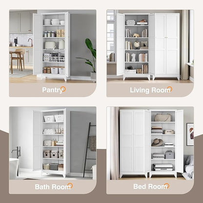 Yizosh Metal Pantry Cabinet, Cupboard