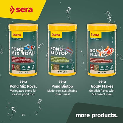 Sera Pond Flakes Fish Food 1.2 lb/3800 ml | Staple Food for Smaller Pond Fish | Rich in Vitamins & Minerals | Balanced Diet for Healthy & Active Fish | for e.g. Goldfish, bitterlings & Juvenile Fish