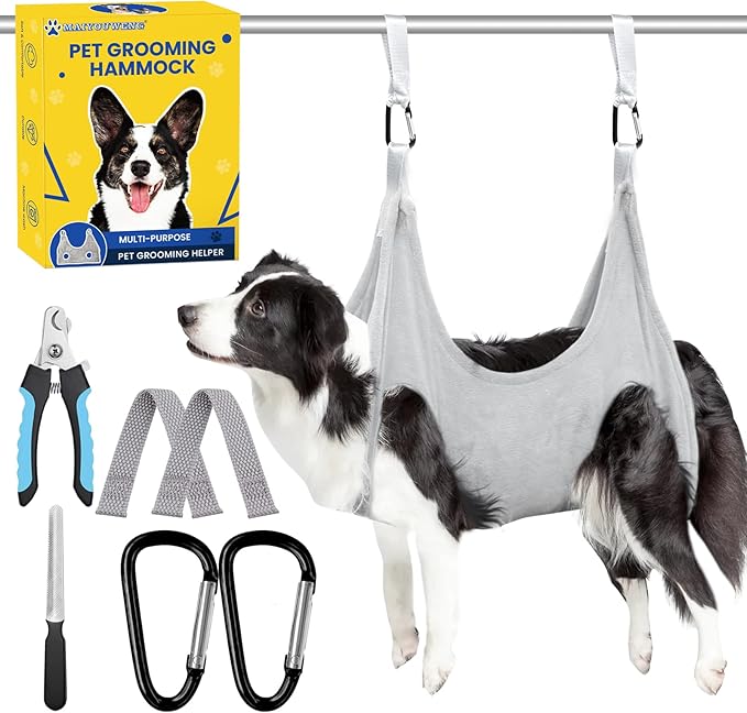Dog Grooming Hammock,Dog Grooming Supplies,Dog Hammock,Dog Grooming Harness,Pet Grooming Hammock,Grooming Table,Dog Nail Clipper,Dogs Cats Grooming,Claw Care (L)