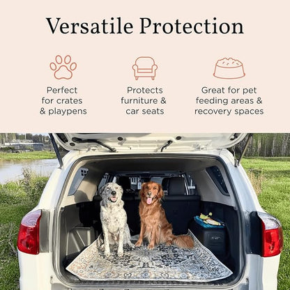 Lovewag Reusable Washable Dog Pee Pads, Teal Paradise 36x48, 2 Pack | Non-slip, waterproof, absorbent dog pee pads for potty training, whelping, senior dogs, multi-pet households, easy to clean