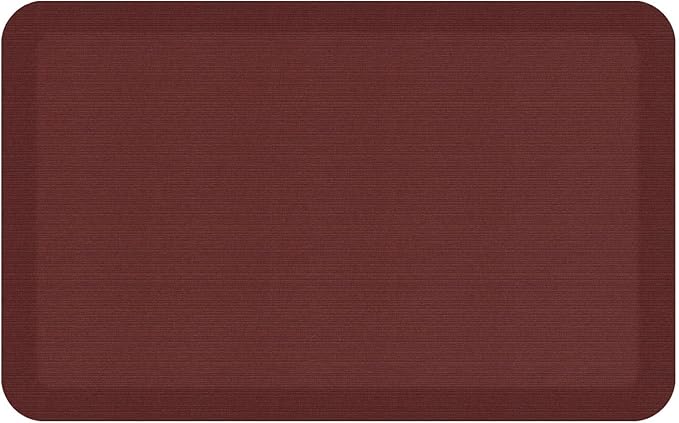 GelPro Designer Comfort Grasscloth Crimson Ergo-Foam Anti-Fatigue Kitchen Floor Mat, 20"x32"