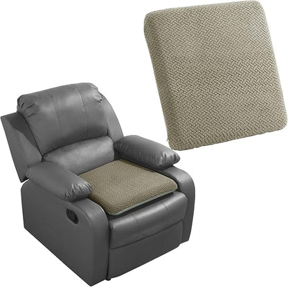 HOMBYS Tufted Furry Recliner Seat Cushion for Elderly Foam Curved Edge Large Square Seat Cushion for Recliner Chair, Floor Pillow, Office Chair, Car, No Pressure on Thighs(Coffee)
