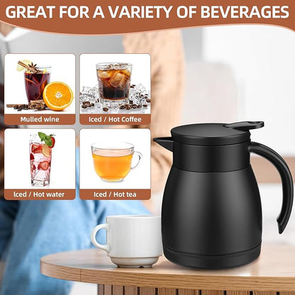 Norme 2 Pcs Thermal Coffee Carafe Insulated Stainless Steel Coffee Carafe