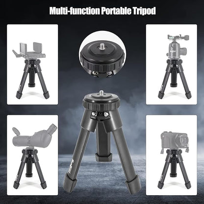 HUNTPAL Gun Rest Rifle Stand Tripod Shooting Stick for Range Table Bench Shooting Practice, Portable Adjustable Compact Aluminum Construction Gun Holder with 360° Swivel V Yoke Head
