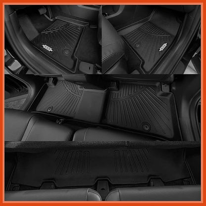 Floor Mats for 2020-2025 2026 Cadillac XT6 6 Seats Floor Mats & Trunk Mat & Backrest Mats All Weather for Cadillac XT6 Accessories Guard Odorless Anti-Slip Floor Liner(2nd Row Bucket Seats)