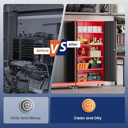 Yizosh Metal Garage Storage Cabinet