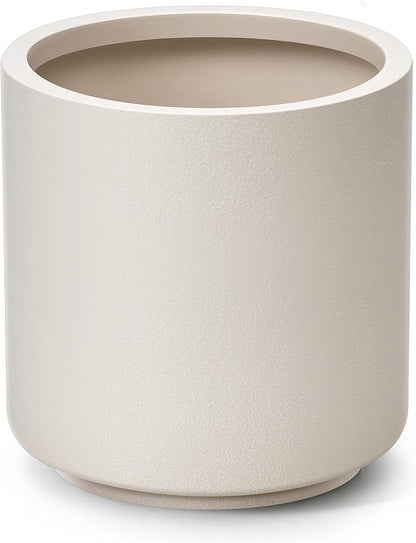 homenote Flower Pots 13.2 Inch,Large Plant Pots Indoor with Drainage,Plastic Pots for Plants,Garden Pots for Outdoor,Large Planters for Indoor Plants,Big Plastic Planter,Off-White