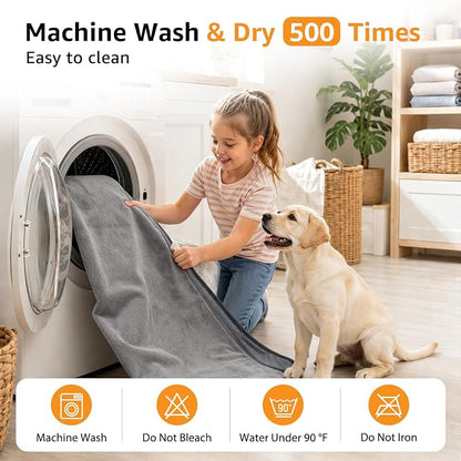 Washable Dog Pee Pads: 34x52 1 Pack Reusable Whelping Pads, Absorb Dog Mats Non-Slip Puppy Training Pads for Whelping, Potty, Training, Playpen, Crate