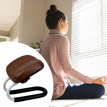 Ergonomic Meditation Bench, Folding Kneeling Stool for Prayer and Stretching,Comfortable Padded Seat, Wooden Chair for Adults and Kids, Non-Slip Stable Design for Home, Studio, and Tea Ceremony