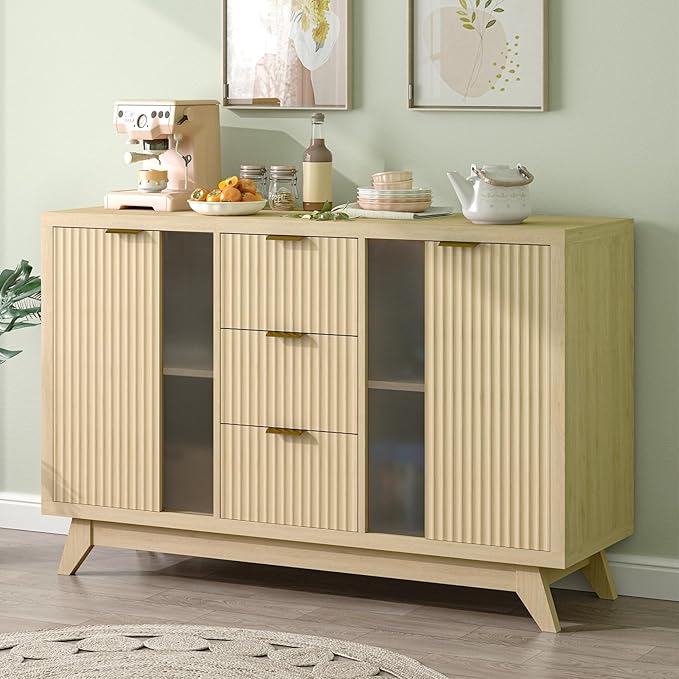 Fluted Sideboard Buffet Cabinet