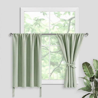 JIUZHEN Short Blackout Curtains