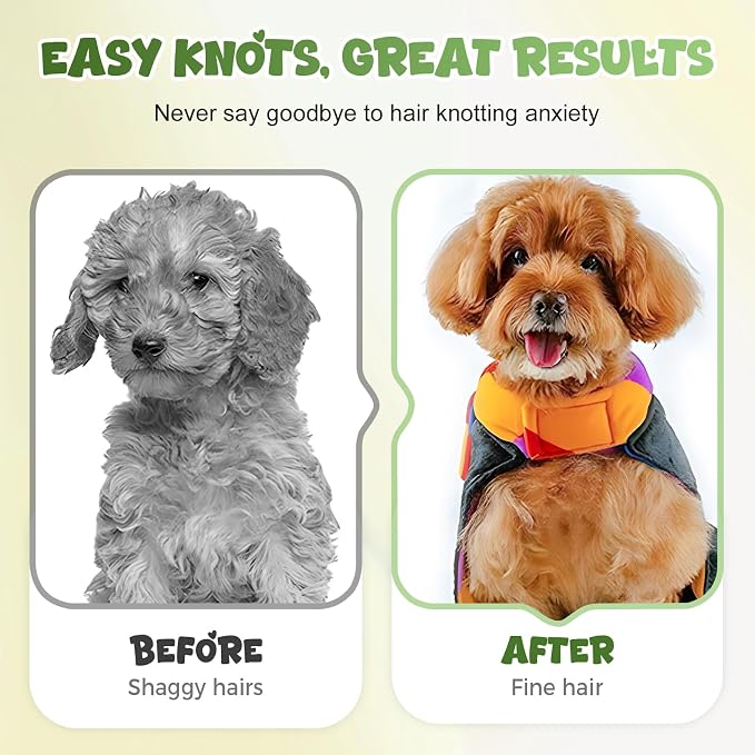 Double-Sided Pet Grooming Brush for Dogs and Cats, 2026 New Dog Deshedding Brush, Dematting Comb Removes Tangles Knots and Loose Fur, Ergonomic Pet Grooming Tool (Red)