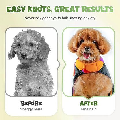 Double-Sided Pet Grooming Brush for Dogs and Cats, 2026 New Dog Deshedding Brush, Dematting Comb Removes Tangles Knots and Loose Fur, Ergonomic Pet Grooming Tool (Green)