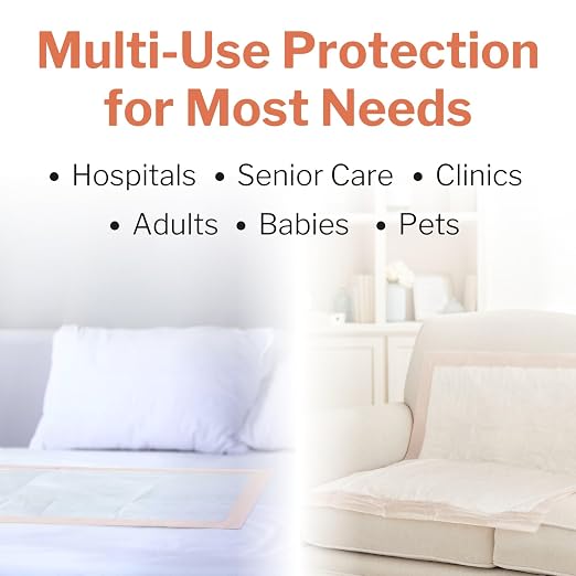 McKesson Underpads Bed Pads, Heavy Absorbency, 30 x 36 in, 60 ct | Chux Pads for Adults and Elderly, Baby Changing, Pee Pad for Pets