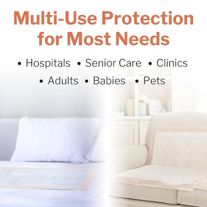 McKesson Underpads Bed Pads, Heavy Absorbency, 30 x 36 in, 200 ct | Chux Pads for Adults and Elderly, Baby Changing, Pee Pad for Pets