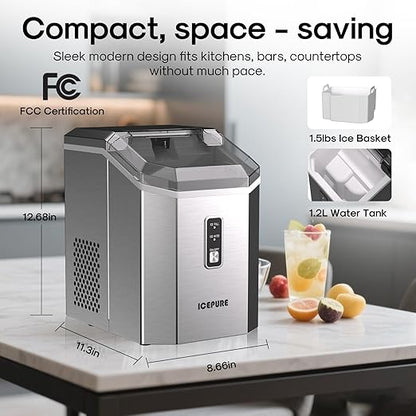 ICEPURE Nugget Ice Makers Countertop