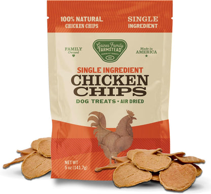 Gaines Family Farmstead Chicken Chips for Dogs – 6 oz Natural, High-Protein Dog Treats, Rawhide-Free Chews, Single Ingredient, Grain-Free, Made in USA
