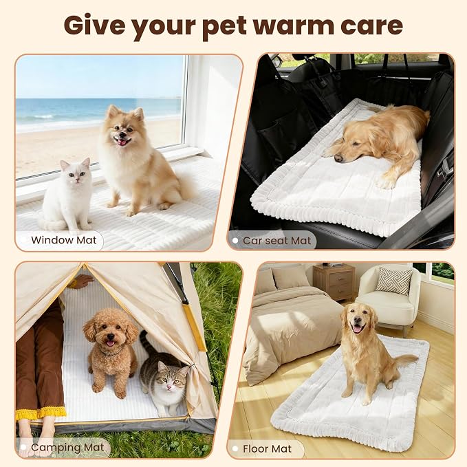 Couch Cover for Dogs Washable, Non-Slip Pet Couch Covers for Sofa, Fuzzy Dog Couch Cover Blanket Thick Soft Plush for Furniture Protector (White, 27.6" x 47.2"/70 x 120cm)