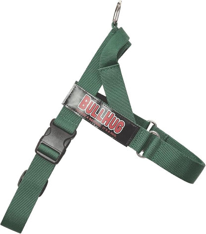 Adjustable Dog Harness– No Pull, No Choke – for English Bulldogs, French Bulldogs, Pugs & Broad-Chested Breeds – Easy, Safe Walks (Hunter Green, Medium)