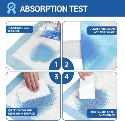MILDPLUS Bed Pads Disposable 40"X60" Chucks Pads Oversized Underpads with 200 Gram, Super Absorbent Pee Pads Disposable Mattress Pads Incontinence Pads for Adults, Elderly, Pets [100x150CM, 30pcs]