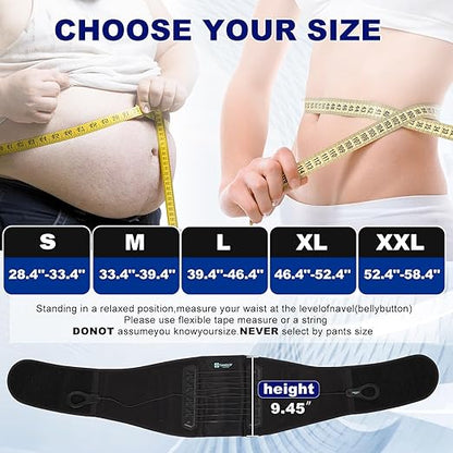 TANDCF Back Brace for Lower Back Pain Relief with Pulley System,Lumbar Support Belt for Men & Women with Bionic Support System, Ergonomic Design and Lightweight Skin Friendly Material (XL)